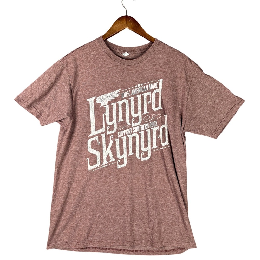 Lynyrd Skynyrd Shirt Mens Small Brown Heather Support Southern Rock Graphic Tee